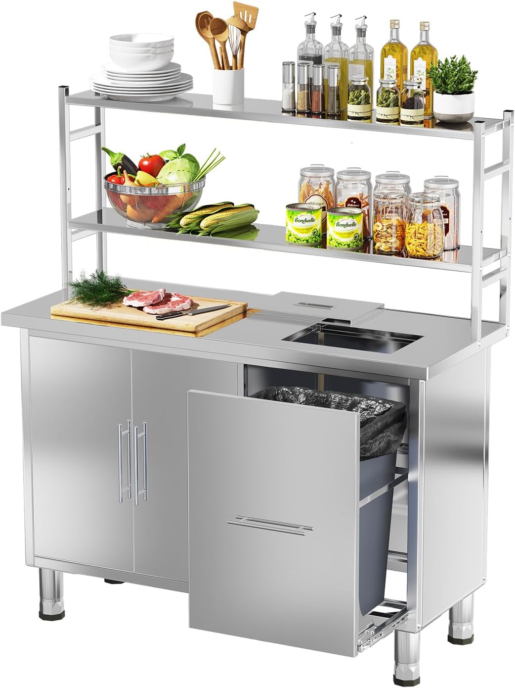 Commercial Kitchen Prep Table - Tavolo da Preparazione in Acciaio Inox