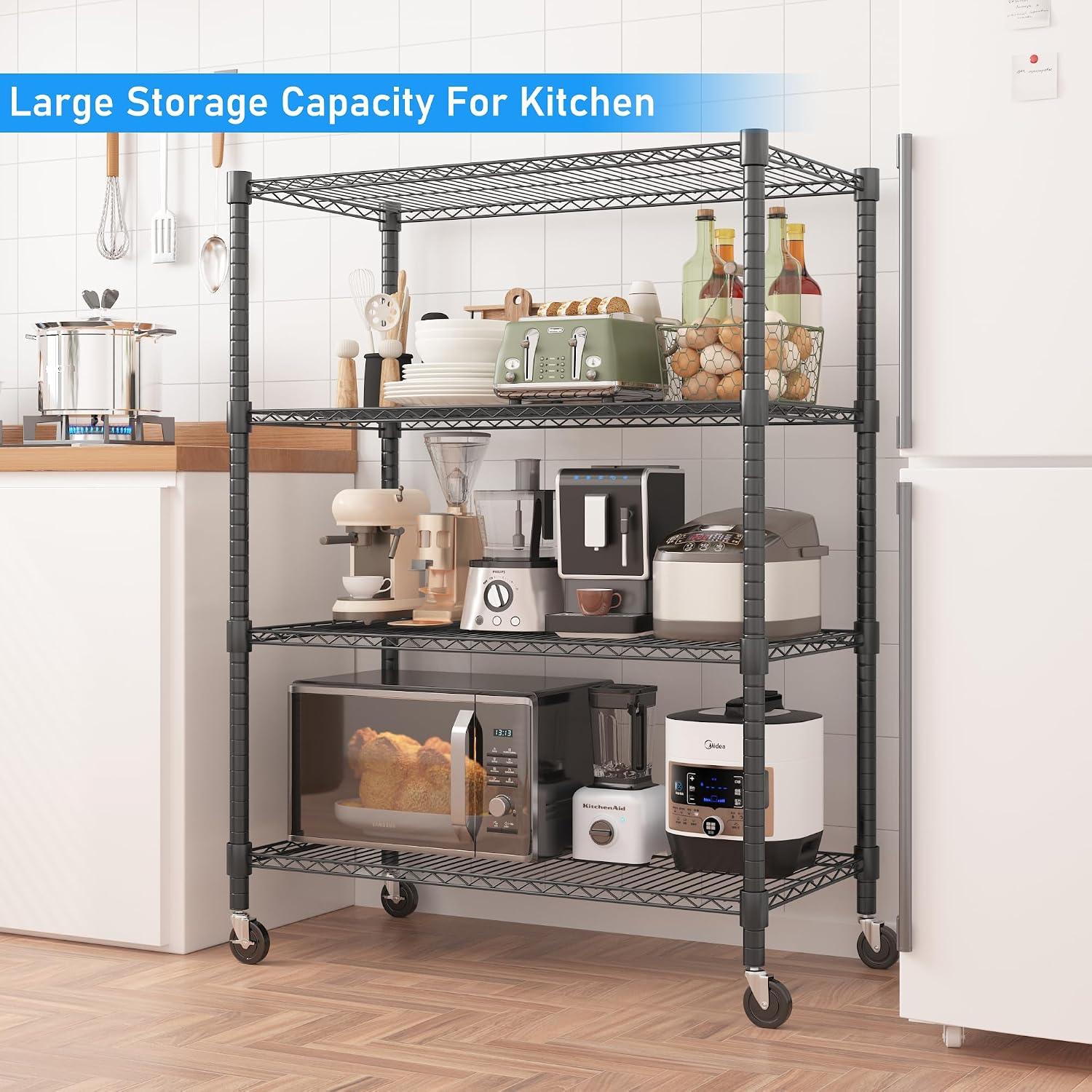 Scaffali Metallici a 4 Ripiani - Commercial Kitchen On Wheels recensione e prezzo