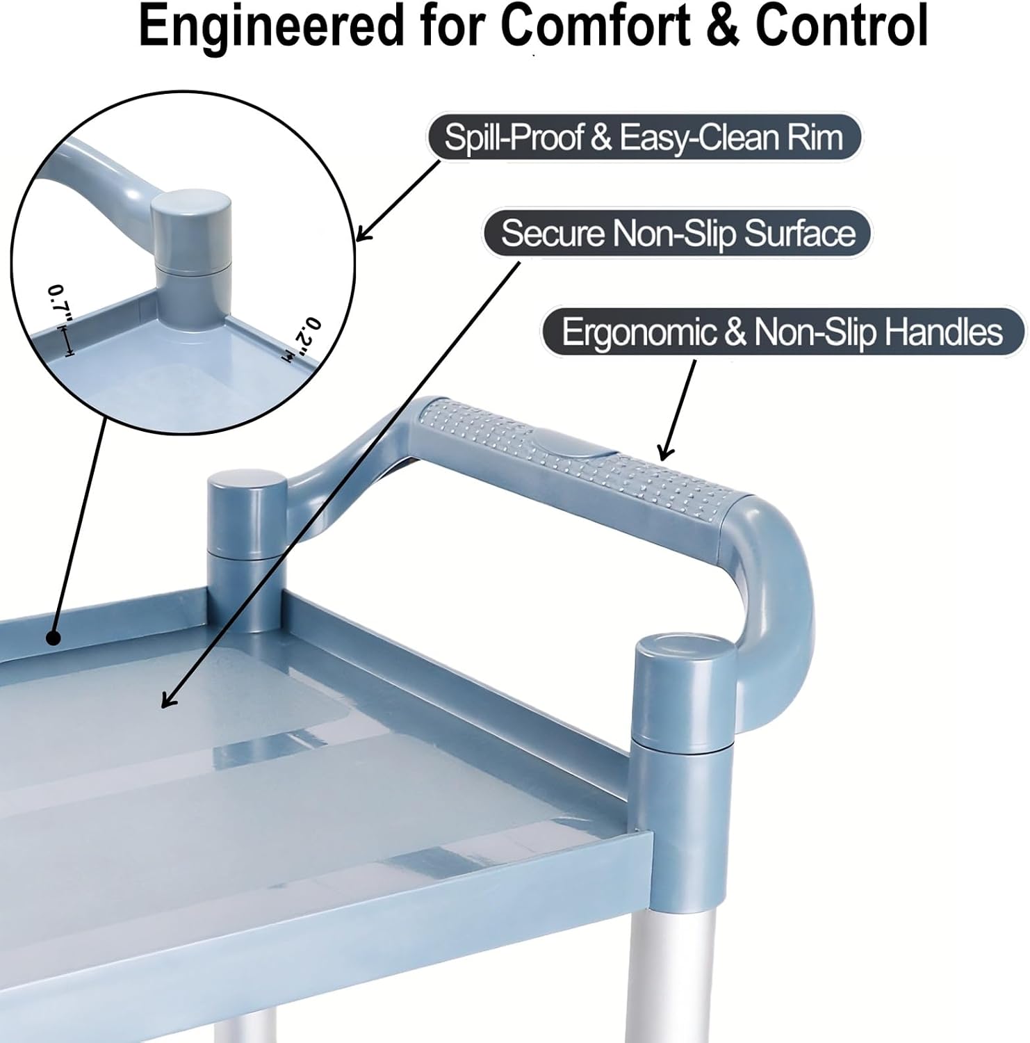 Carrello di Servizio a 3 Ripia - Commercial Kitchen On Wheels recensione e prezzo