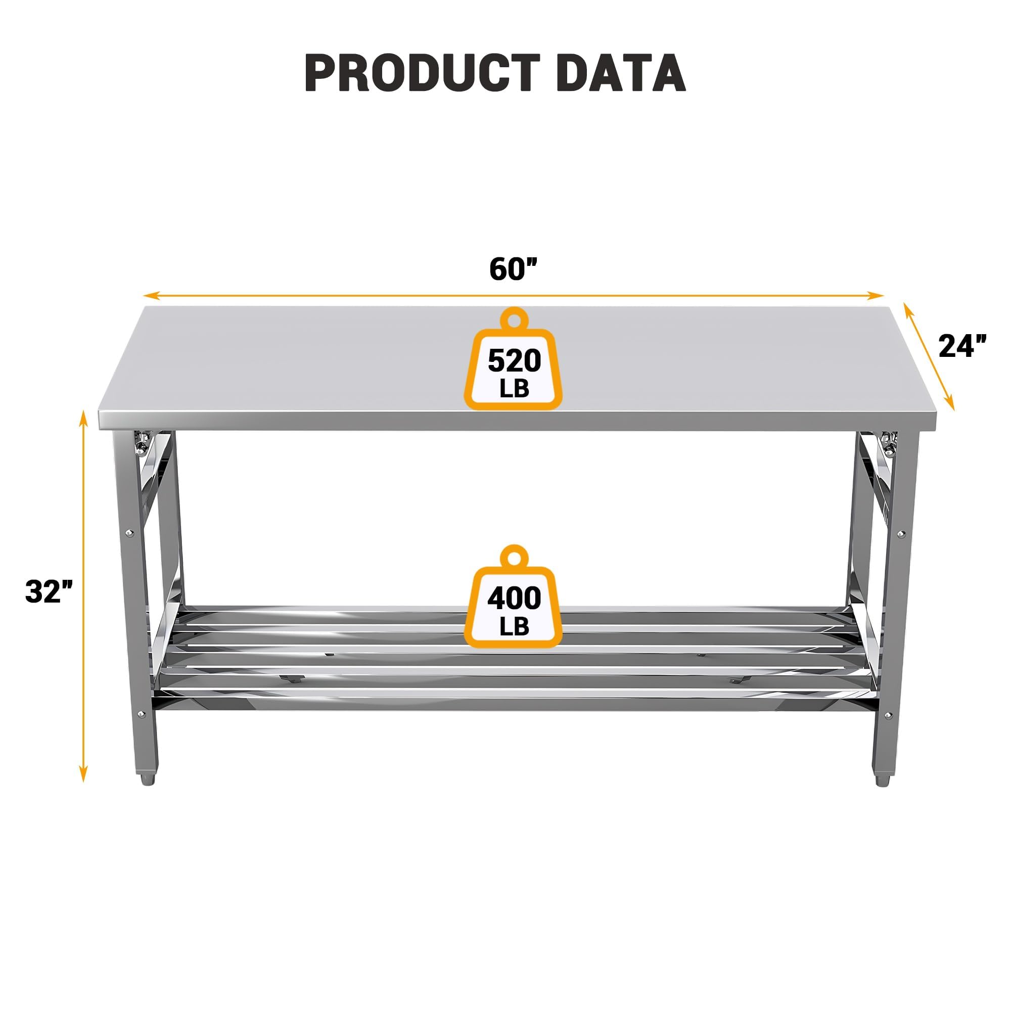Tavolo da lavoro pieghevole in - Commercial Kitchen Prep Table recensione e prezzo