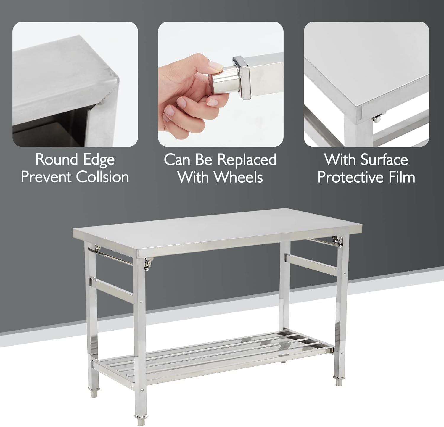 Tavolo da lavoro pieghevole in - Commercial Kitchen Prep Table recensione e prezzo
