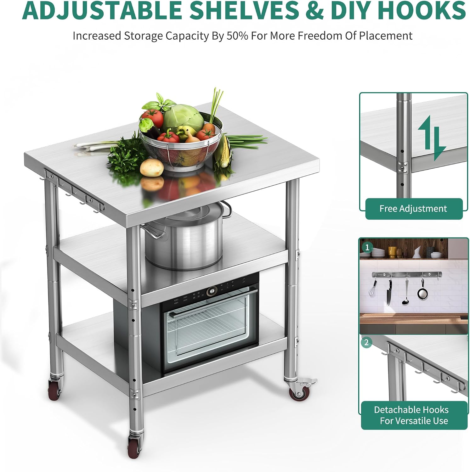 Tavolo da Lavoro in Acciaio In - Commercial Kitchen On Wheels recensione e prezzo