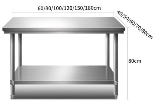 Tavolo da Lavoro a Doppio Stra - Commercial Kitchen Prep Table recensione e prezzo